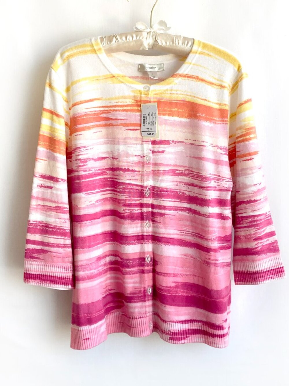 Cotton Cardigan NWT CJ Banks Colorful